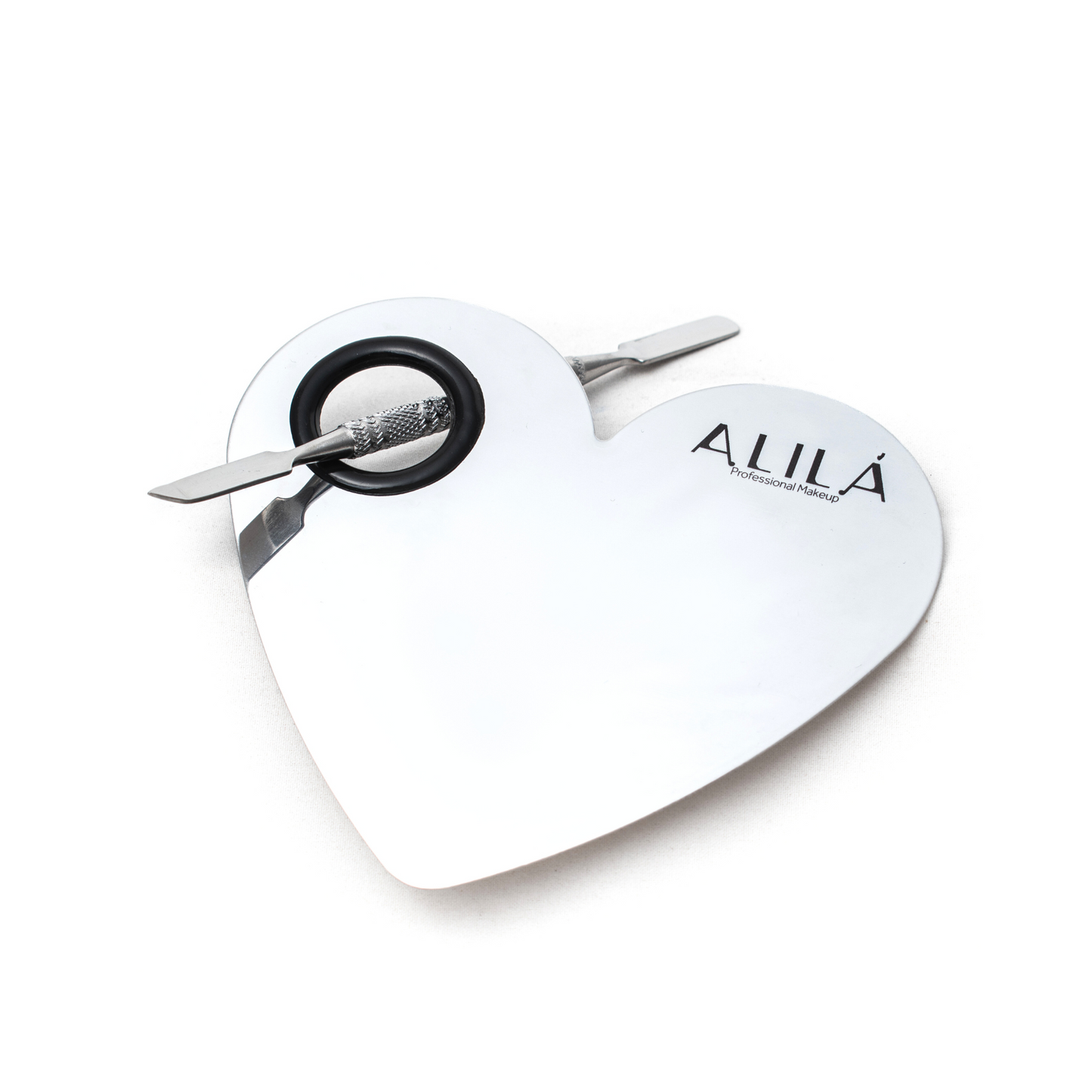 Stainless Steel Heart Mixing Palette & Spatula