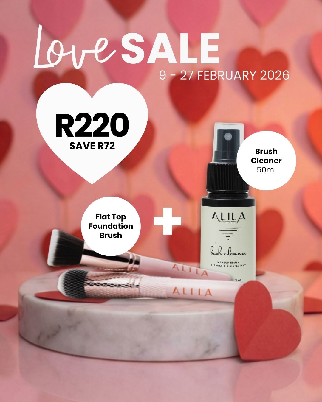 Flat Top Brush & Travel Brush Cleaner